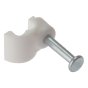Cable Clip Flat White Bellwire Box 100 by Forgefix - FCCBW