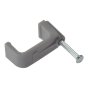 Cable Clip Flat Grey 6.00mm Box 100 by Forgefix - FCC6G