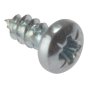 Self-Tapping Screw Pozi Pan Head ZP 1/2in x 4 Box 200 by Forgefix - STPP124ZP