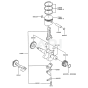 Piston/Crankshaft Kawasaki FZ340G