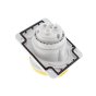 Panel Mount Socket 2P+T 115V 16A IP44 CEE - Yellow Angled - G071133