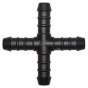Black 14mm X-Piece Hose Joiner/Pipe Connector