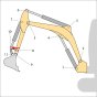 Pin (Position 10) for JCB 8080 Mini Excavators - Replaces 811/20061