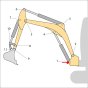 Pin (Position 1) for JCB 8018 CTS Mini Excavators