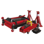 Lifting Kit 5pc 2tonne (Inc Jack, Axle Stands, Creeper, Chocks & Wrench) Sealey Part No. JKIT01