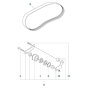 Belt Assembly for Husqvarna K970