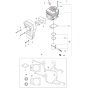 Cylinder, Piston, Muffler Assembly
