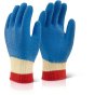 Kevlar Knitted Protection Gloves Fully Latex Coated Blue Large