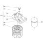 Fuel Filter Assembly for Kubota D1703-M-DI-E4B Engine