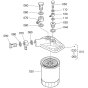 Fuel Filter Assembly for Kubota V2607-CR-E5B Engine