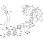 Turbocharger Assembly for Kubota V2607-CR-T-E5 Engine