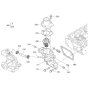 Water Flange Assembly for Kubota V3800-CR-TI-E4B Engine