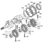 Main Bearing Case Assembly for Kubota WG972-GL-E3 Engine