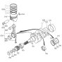 Crankshaft, Piston Assembly for Kubota Z482-EB Engine