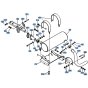 Muffler Assembly for Kubota KH151 Mini Excavator