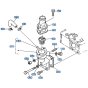 Water Flange Assembly for Kubota KH66 Mini Excavator