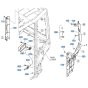 Door Assembly -1 for Kubota KX040-5 Mini Excavator