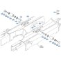 Carrier Roller Assembly for Kubota KX040-5 Mini Excavator