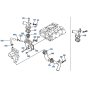 Water Flange Assembly for Kubota R310 Loader