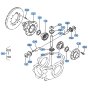 Rear Differential Case Cover Assembly for Kubota R310 Loader