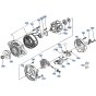 Alternator Assembly for Kubota R410 Loader