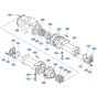 Axle Case (Rear) Assembly for Kubota R420 Loader