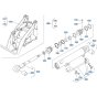 Tilt Cylinder Assembly for Kubota R430 Loader