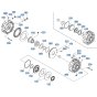 Rear Axle (Brake) Assembly for Kubota R540 Loader