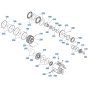 Axle Brake (Rear) Assembly for Kubota R630 Loader