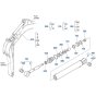 Arm Cylinder Assembly for Kubota U10-5