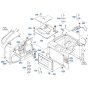 Bonnet Assembly for Kubota U17-5 Mini Excavator