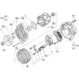 Alternator Assembly for Kubota V3307-CR-T-E5 Engine