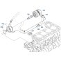 Oil Cooler Assembly for Kubota V3307-CR-T-E5 Engine