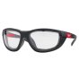 Milwaukee Premium Clear Safety Glasses With Gasket -1 Piece