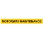 Motorway Maintenance Window Sticker - Size: 100mm x 900mm