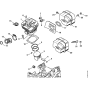 Cylinder & Muffler for Stihl MS341