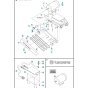 Motor, Pulley & Belts Assembly