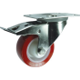 Polyurethane Tyre Braked Castor