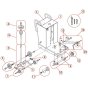 Frame Assembly for Norton Clipper CS1 Floor Saw