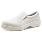 Micro-Fibre Slip On Shoe Texifibre Upper & Anti Bacterial Lining Wh size 04