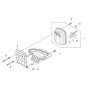 Muffler Assembly for Wacker P35A Screed