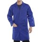 Warehouse Coat Poly/Cotton Fabric Stud Fastening/Rear Vents Royal Blue 40