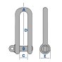 6" Piling Shackles - Jaw Width: 3/4" - S.W.L: 1 Tonne