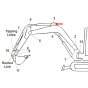 Pin (Position 3) for Kubota K008-3 Mini Excavator - Replaces RA021 66540