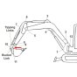 Bush (Position 9) for Kubota U48-4 Mini Excavator - Replaces RD451 66640