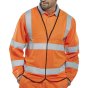 Long Sleeve Jerkin Hi-Vis Reflective Material Velcro Fastening ISO20471 XL