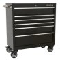 Rollcab 6 Drawer 930mm Heavy-Duty Black Sealey Part No. PTB93006