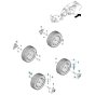 Wheel Assembly for Husqvarna R 112iC