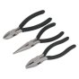 Pliers Set 3 Piece - Combination, Long Nose and Snips - Sealey S0447
