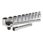 Socket Set 12pc 1/2"Sq Drive 6pt WallDrive Metric Sealey Part No. S0505